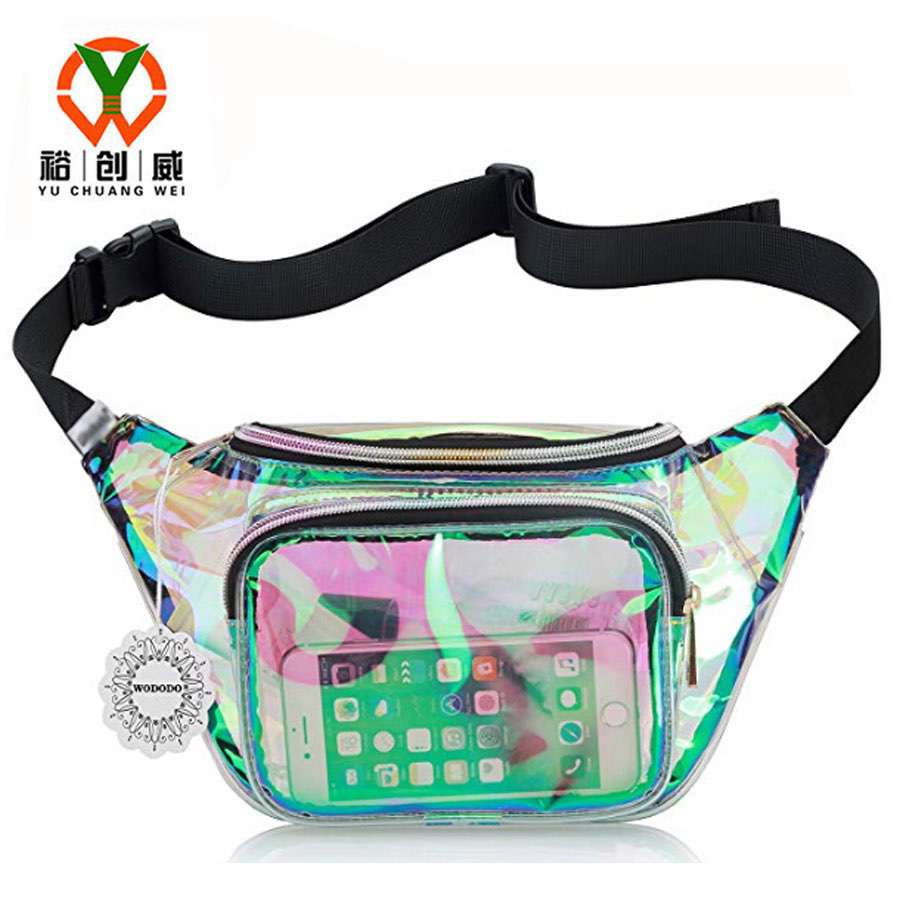 镭射腰包，透明PVC腰包